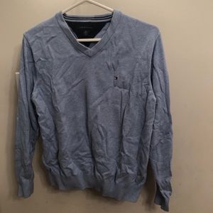 Men’s Light Blue Tommy Hilfiger V-Neck Top